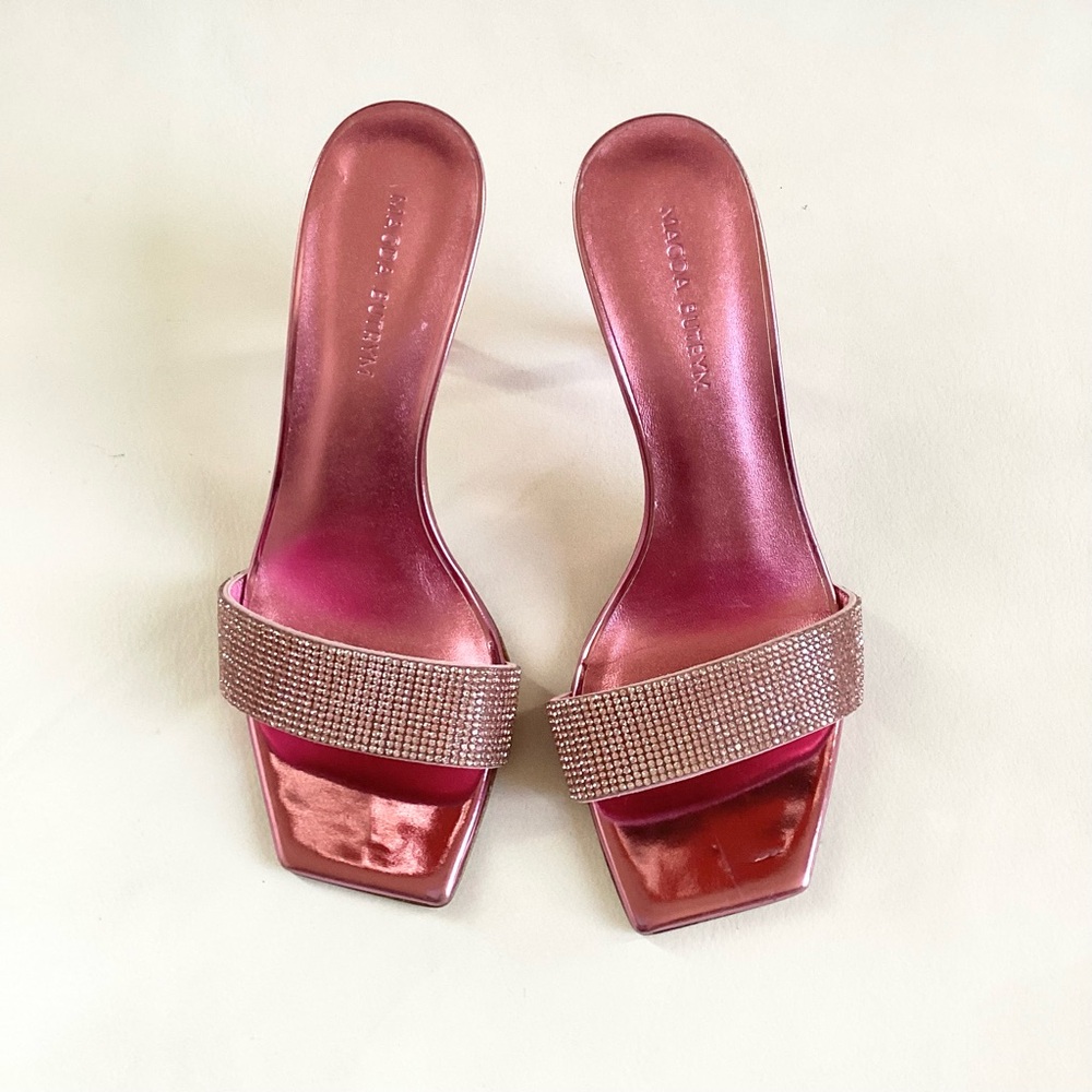 Magda Butrym Elegant Pink Heeled Mules NWOB SZ 6/36 - Picture 7 of 14